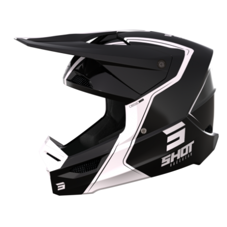 Мотошлем Shot FURIOUS REFLEX черный/белый/глянцевый