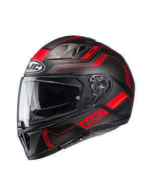 Мотошлем HJC I70 Lonex черный красный - магазин Motostyles
