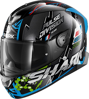 Мотошлем Shark Skwal 2.2 Noxxys черный/фиолетовый/синий/зеленый - магазин Motostyles