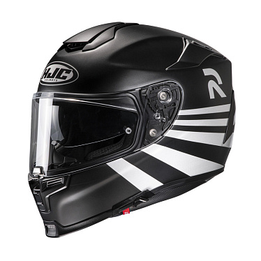 Мотошлем HJC R-PHA-70 Stipe черный белый - магазин Motostyles