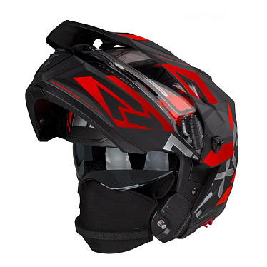 Мотошлем FXR Maverick X с подогревом черный красный