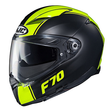 Мотошлем HJC F70 Mago черный/флуо/желтый - магазин Motostyles