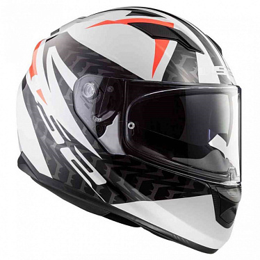 Мотошлем LS2 FF320 Stream Evo Commander белый/черный/красный - магазин Motostyles