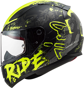 Мотошлем LS2 FF353 Rapid Naughty матовый/черный/желтый - магазин Motostyles